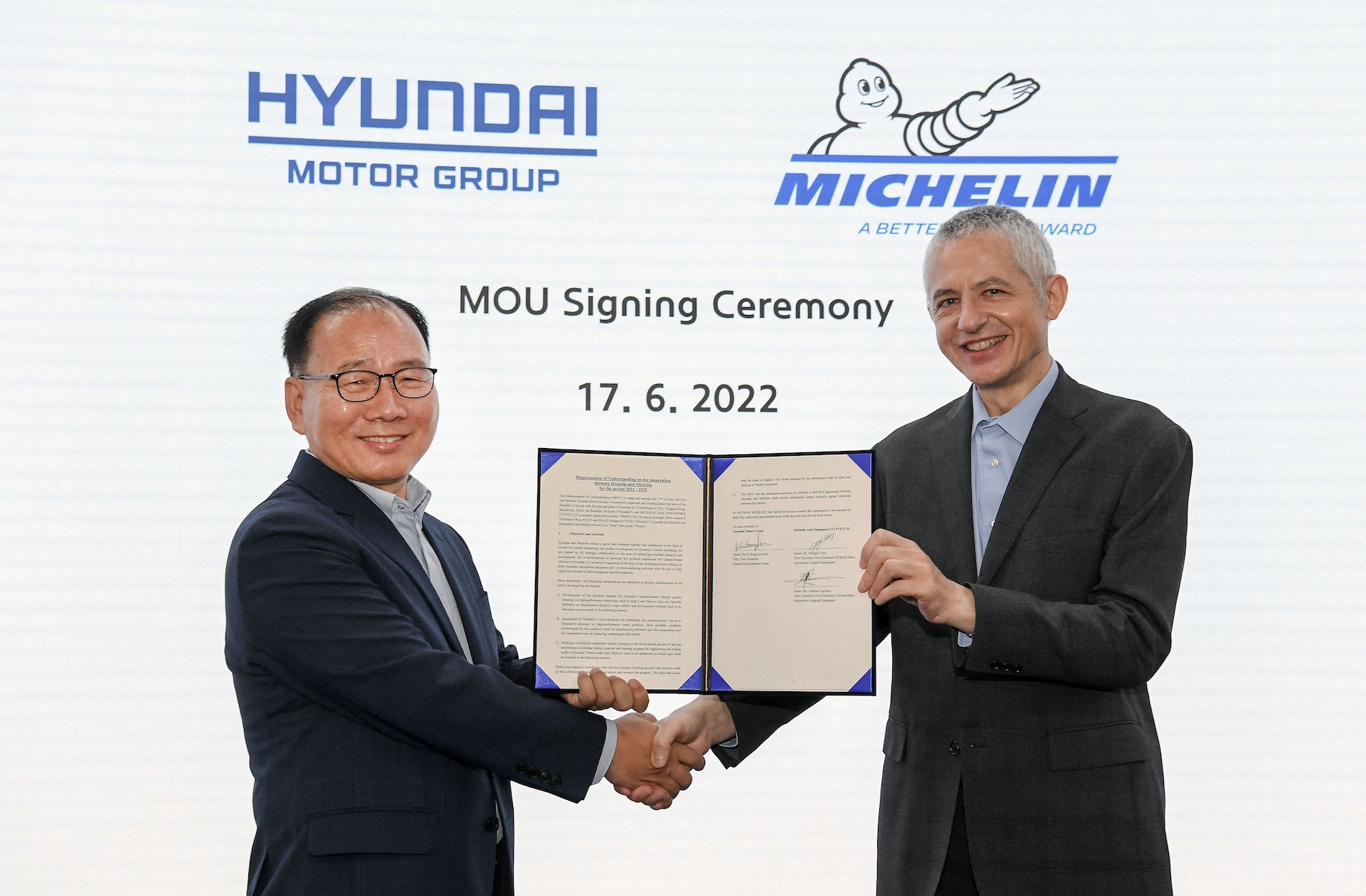 Συνεργασία Hyundai και Michelin για την ανάπτυξη ελαστικών για Premium ηλεκτρικά οχήματα και προώθηση της καθαρής κινητικότητας